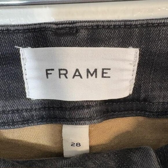 FRAME Jeans Womens 28 Brown Cheetah Print Le Crop Mini Boot Cropped Bootcut - Picture 3 of 9